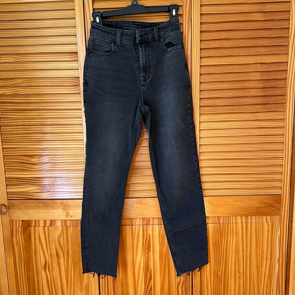 american eagle black faded stretch jeans